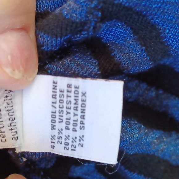 Diane von Furstenberg "Estelle" Zebra Stripe Relaxed Fit Sweater- Sz. Sm - Picture 7 of 9